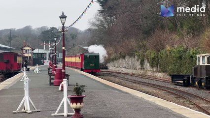 Watch as the Steam Train season gets underway with Locomotive 13 arriving in Douglas