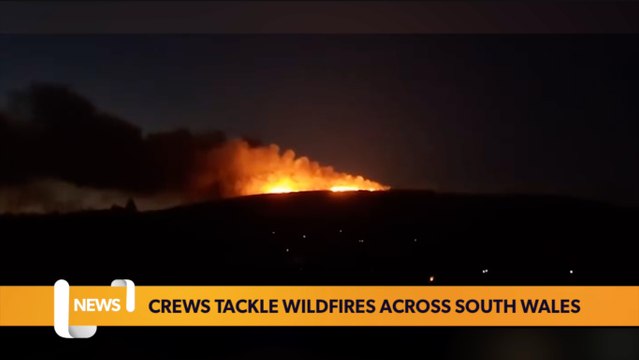 Fire crews tackle wildfires, as concern grown with the weather