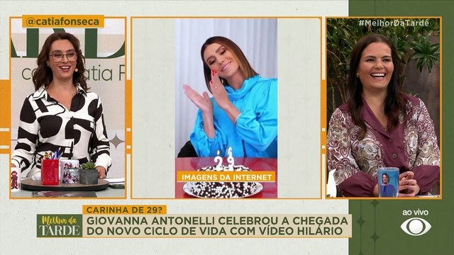 Giovanna Antonelli DESMAIA ao ver sua IDADE em bolo de aniversário | Melhor da Tarde