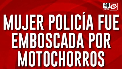 Mujer policía baleó a delincuentes que quisieron robarle la moto