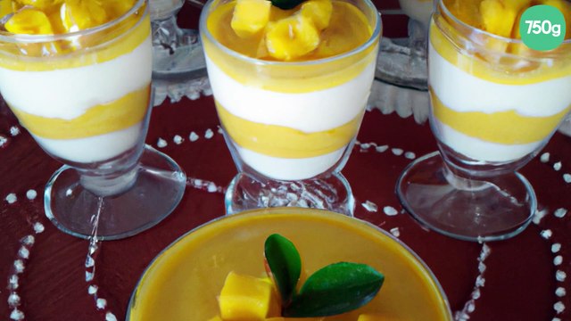 Verrines de mangue façon charlotte