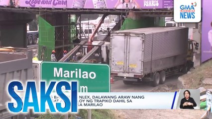Ilang bahagi ng NLEX, dalawang araw nang mabigat ang daloy ng trapiko dahil sa nasirang tulay sa Marilao | Saksi