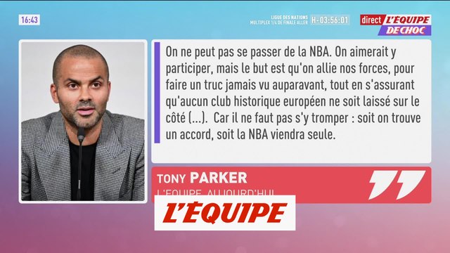 Tony Parker milite pour «une fusion» entre l'Euroligue et la NBA - Basket - Euroligue