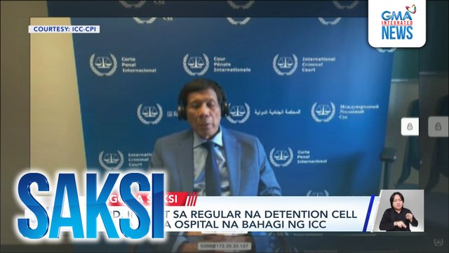 FPRRD, inilipat sa regular na detention cell at wala na sa ospital na bahagi ng ICC | Saksi