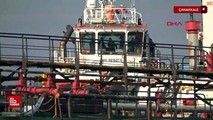 Çanakkale’de karaya oturan tanker kurtarıldı