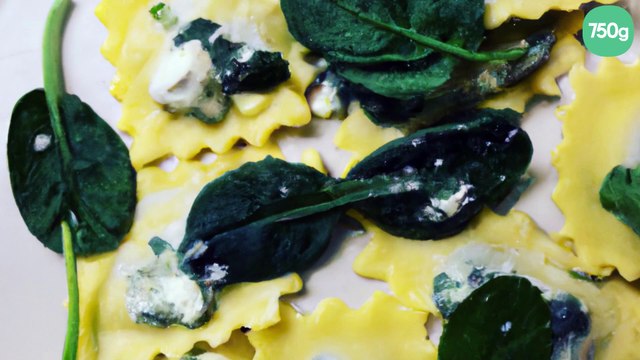 Raviolis ricotta, épinards