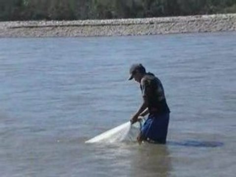 lecon de peche au filet en riviere