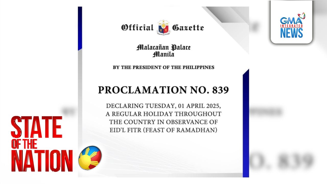 April 1, idineklarang regular holiday ng Malacañang bilang paggunita sa Eid'l Fitr o Feast of Ramadan | SONA