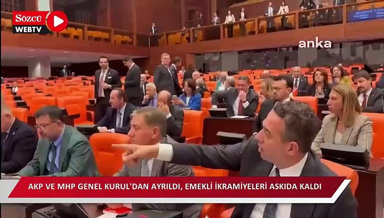AKP ve MHP Genel Kurul'dan ayrıldı, emekli ikramiyeleri askıda kaldı: 'Özlem hanım nereye?'