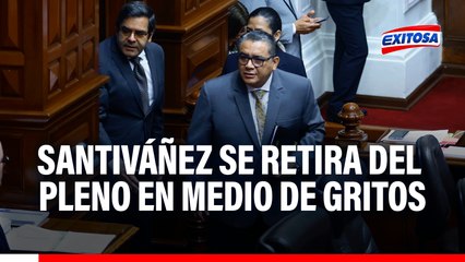 Congreso: Ministro Santiváñez se retira del Pleno en medio de gritos tras culminar presentación