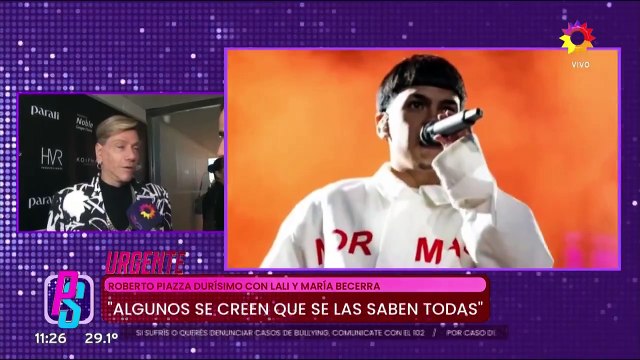 Roberto Piazza llamó imbéciles a Lali Espósito y María Becerra