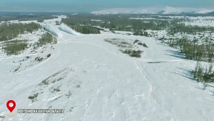 Ice explosion to open frozen rivers