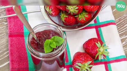 Confiture de fraise à la menthe