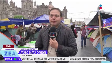 Maestros de la CNTE instalan plantón en el Zócalo de la CDMX