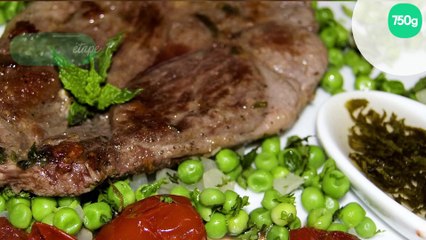 Tranches de gigot sauce à la menthe