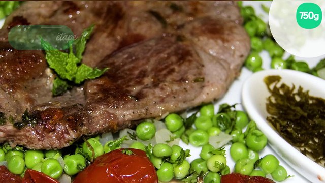 Tranches de gigot sauce à la menthe