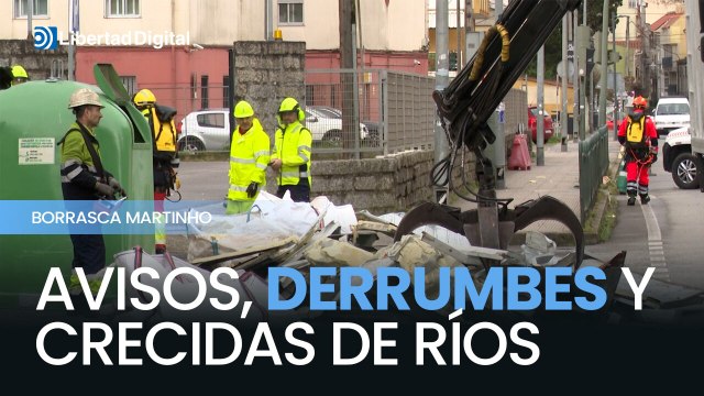 Borrasca Martinho golpea España con fuertes lluvias y riesgo de desbordamientos