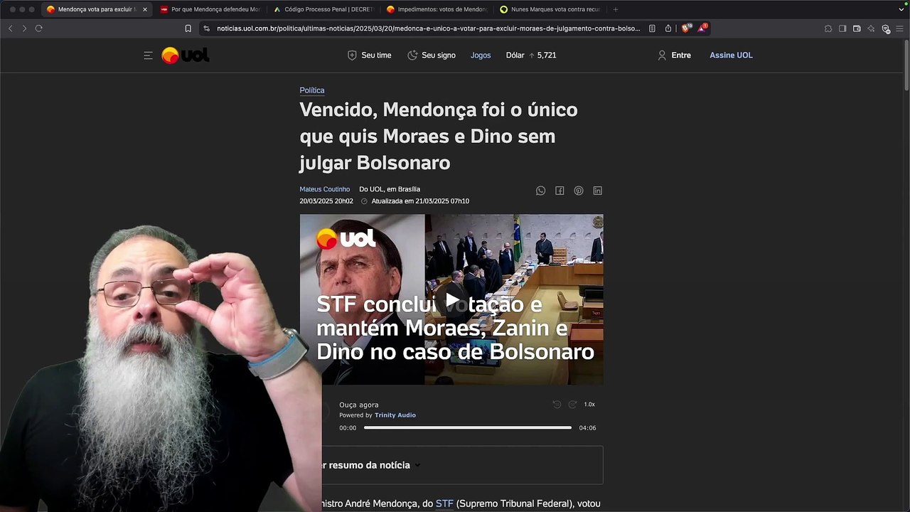 SÓ ANDRÉ MENDONÇA votou CERTO quanto ao IMPEDIMENTO de XANDÃO e DINO: O que HOUVE com o KASSIO?