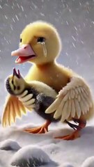 Chickens baby help another Bird