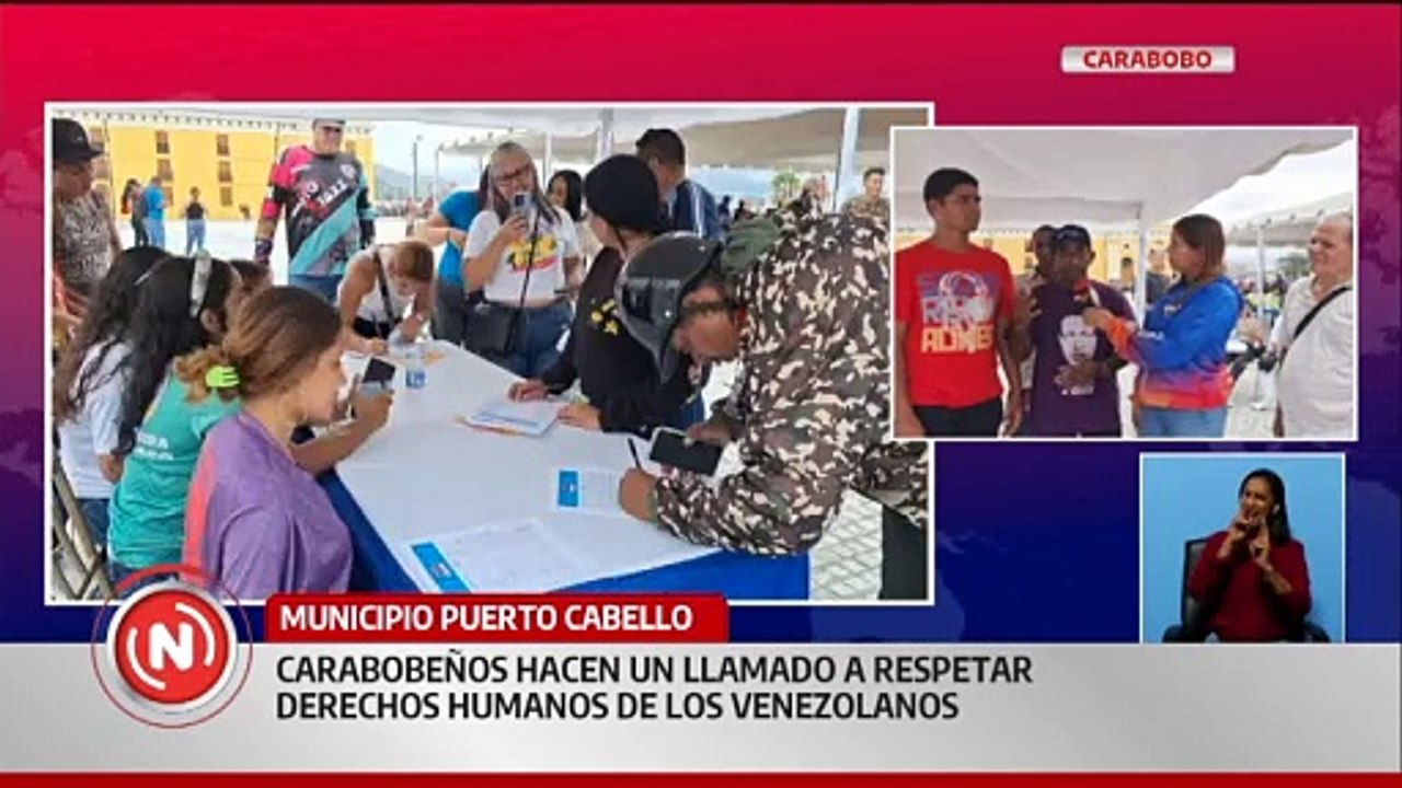 Carabobo I Ciudadanos del mcpio. Puerto Cabello firman en rechazo a la Ley de Enemigos Extranjeros