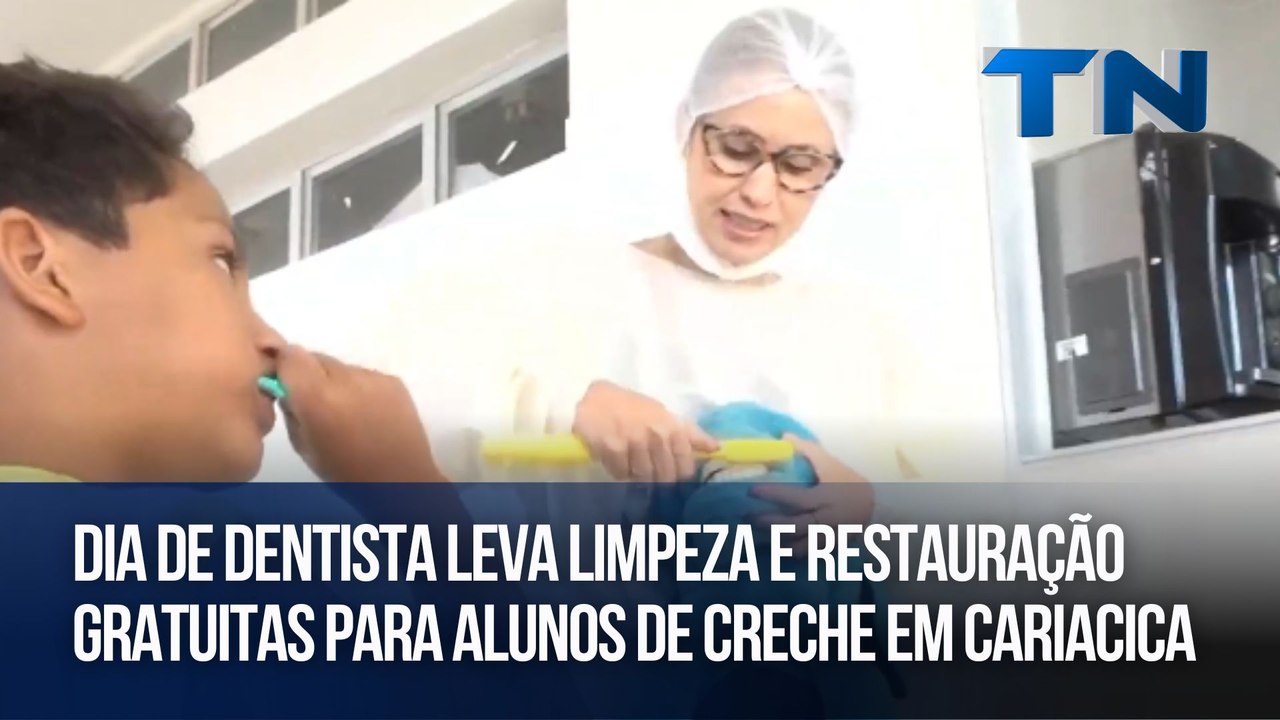 Dia de dentista leva limpeza e restauração gratuitas para alunos de creche em Cariacica