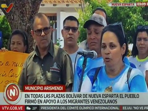 Neoespartanos continúan proceso de recolección de firmas en respaldo a migrantes venezolanos