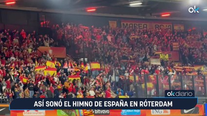 Así sonó el himno de España en Róterdam