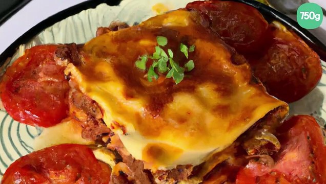 Lasagnes de chou à la viande et à la tomate