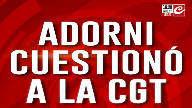Adorni cuestionó a la CGT: Estos paros son para defender intereses propios