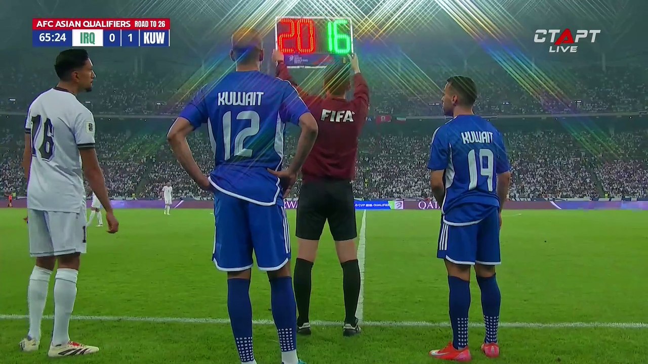 تصفيات آسيا المؤهلة لكأس العالم 2026   العراق   الكويت  الاياب   الشوط الثاني 2025-03-20