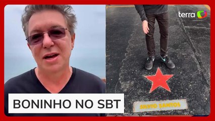 Boninho pede 'benção'​​ de Silvio Santos ao visitar vaga do apresentador no SBT: 'Vem coisa boa aí'