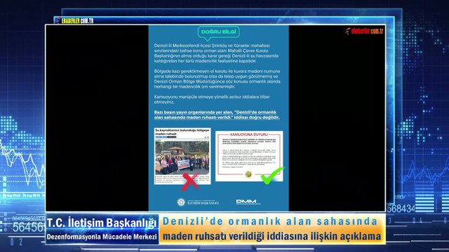 Denizli’de ormanlık alan sahasında maden ruhsatı verildiği iddiasına ilişkin açıklama