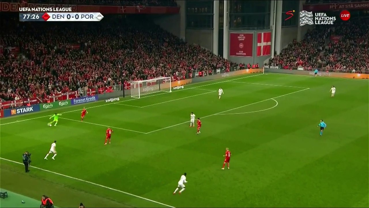 Goal: Denmark [1] - 0 Portugal • 7bong.com