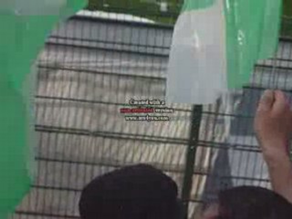 asse-lille début du match drapeau green angels 4