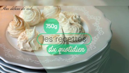 Meringues fruits de la passion, coco