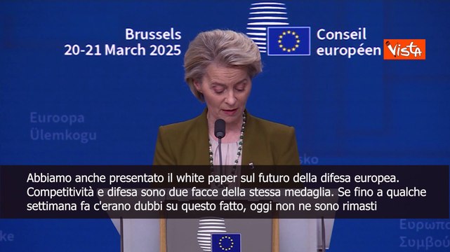 Von der Leyen: Competitività e difesa sono due facce della stessa medaglia