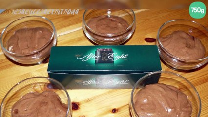 Mousse au chocolat et à la menthe