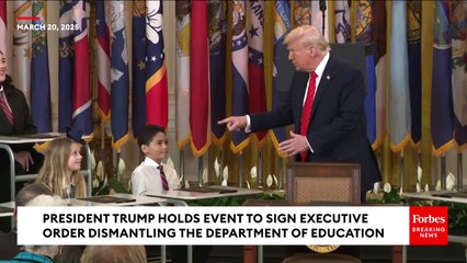 Trump Joins School Children To Sign Executive Order Ending The Department Of Education