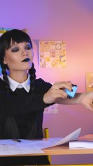 Be Ready for School with Wednesday 😅 🧮 🖤#math #funny #school