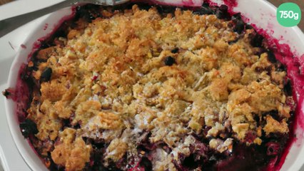 Crumble croustillant aux mûres