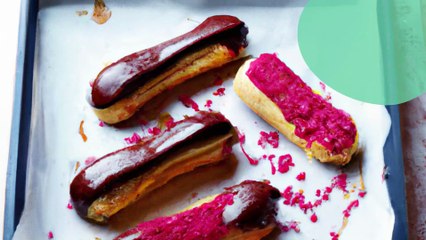 Eclairs au chocolat et son glaçage choco-framboise