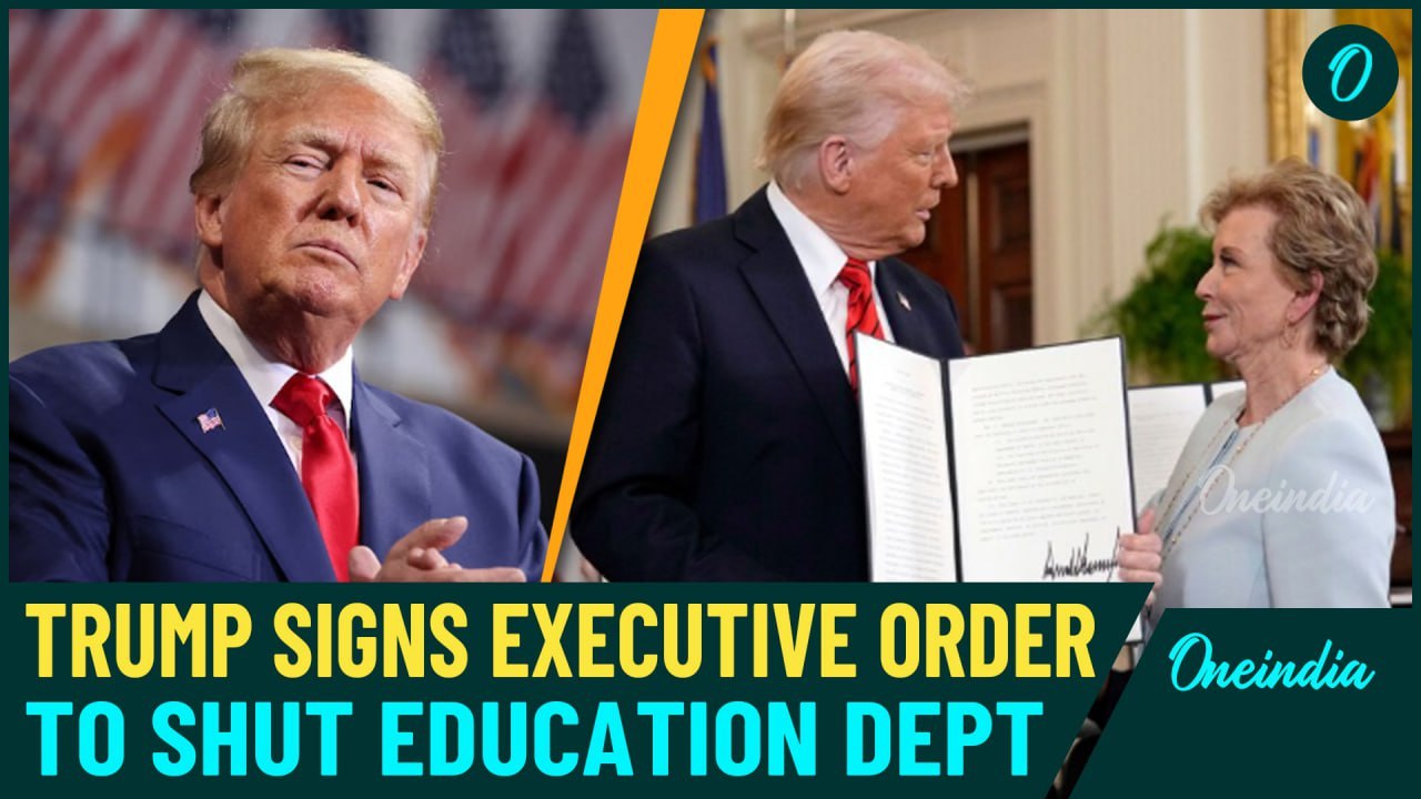 Trump Signs Order To Dismantle U.S Education Department | Claims Department "Does No Good"