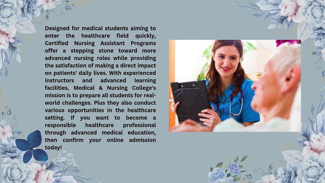 Classes for Certified Nursing Assistant