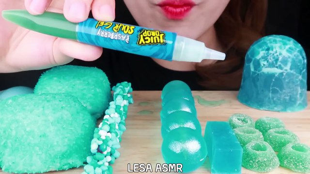 ASMR JEWELRY CANDY, ICE, JELLY, SNOBALLS MARSHMALLOW CAKE 하늘색 디저트 먹방 EATING SOUNDS MUKBANG 咀嚼音