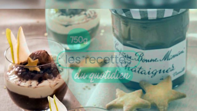 Verrines de mousse aux poires et confiture de Châtaignes