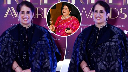 Two-Time Oscar Winner Guneet Monga Sets The Red Carpet Ablaze At Showsha Reel Awards 2025!