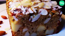 Gâteau invisible aux pommes, lait d amandes et amandes