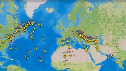 Flight tracker shows chaos in skies with more than 1,350 flights diverted as huge fire closes Heathrow Airport