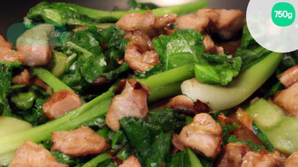 Sauté de porc au bok choy cuit au wok
