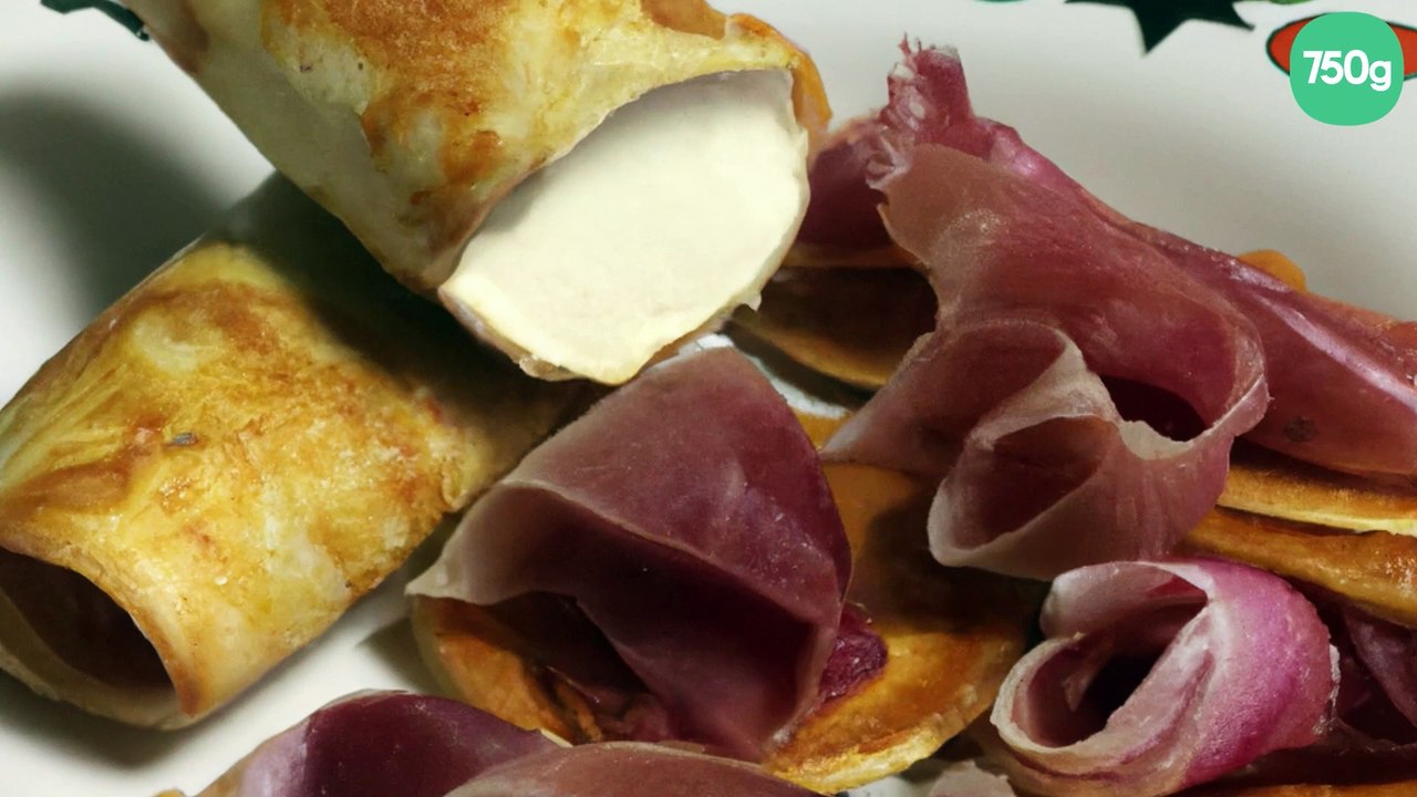 Petits feuilletés de brie de Meaux jambon de Paris et cerfeuil
